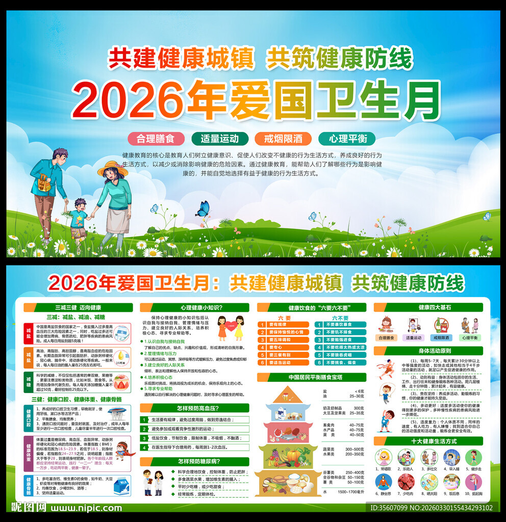 2026年爱国卫生月展板