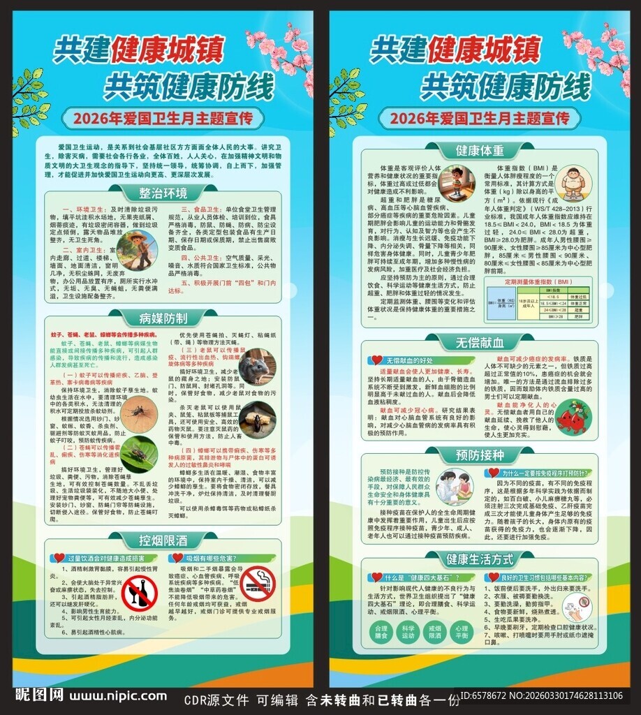 2026年爱国卫生月展架