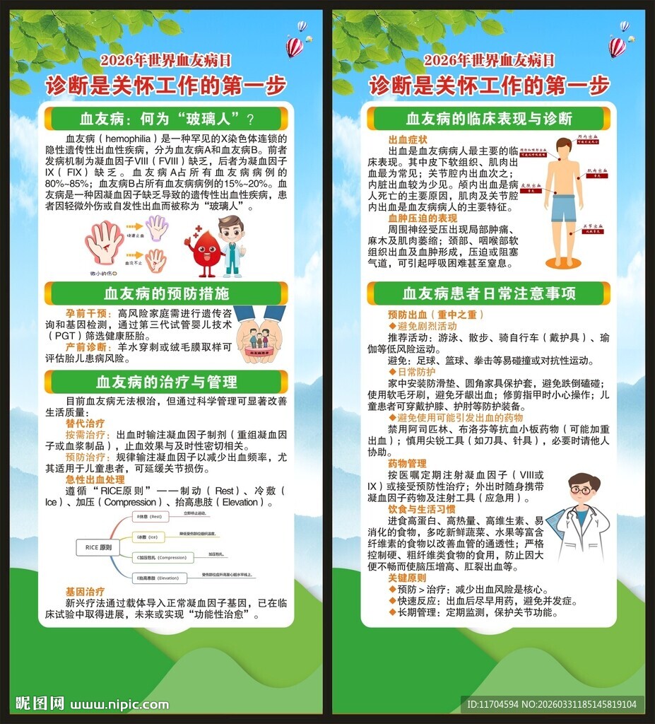 世界血友病日展架