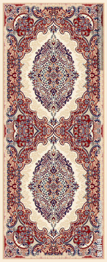 传统精美花纹地毯图案