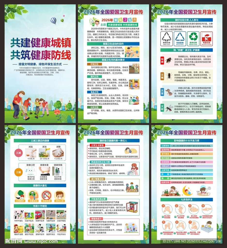 爱国卫生月展板