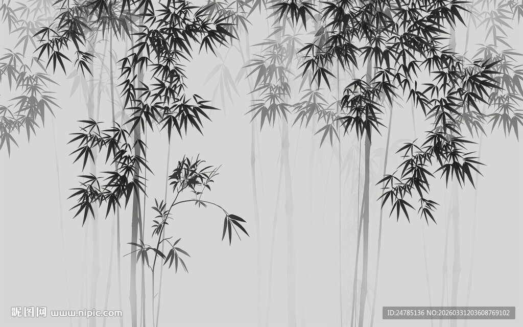 水墨竹子