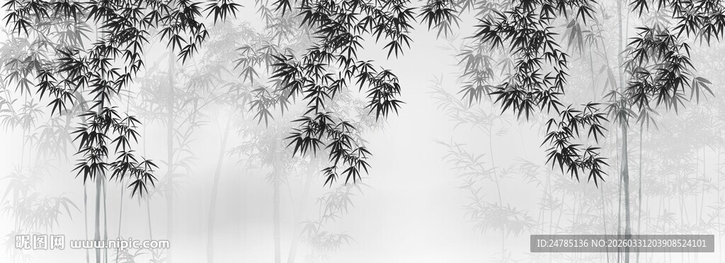 水墨竹子背景