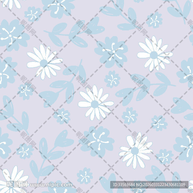 淡紫色花卉图案背景