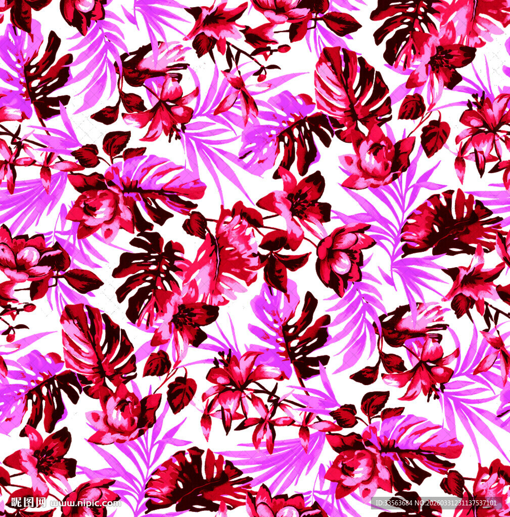 粉色花卉图案纹理背景