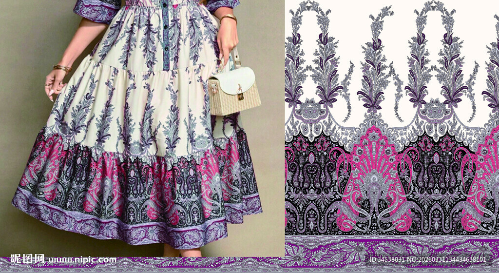 手绘 腰果花  定位