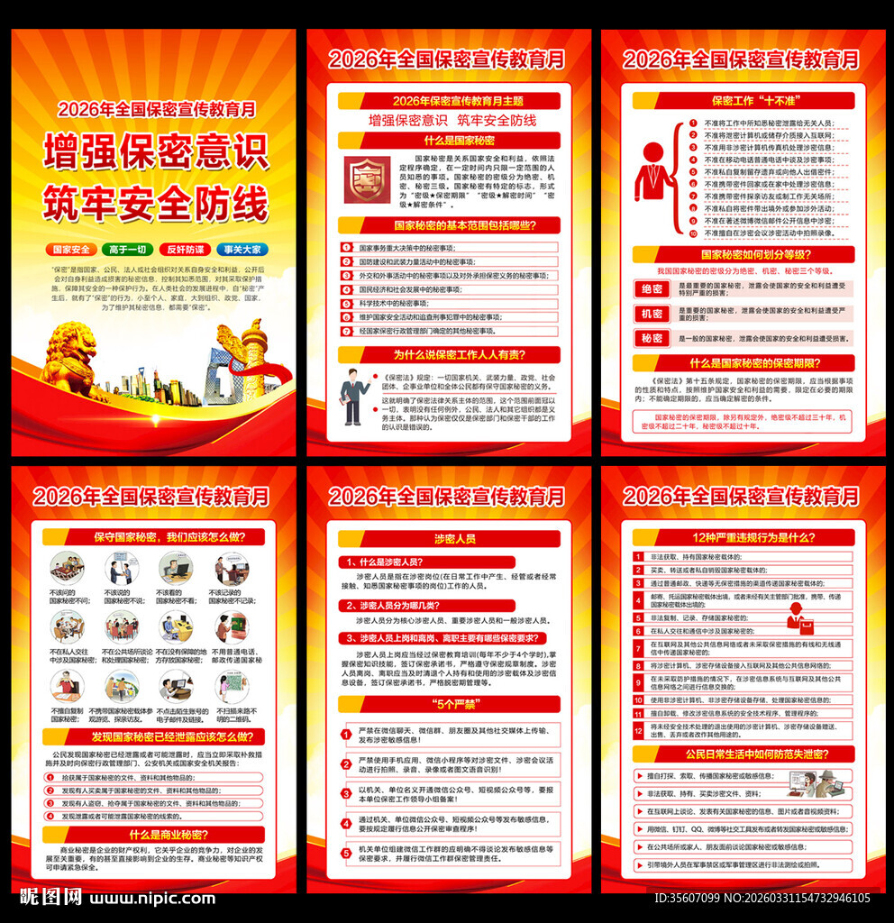 2026年全国保密宣传月展板