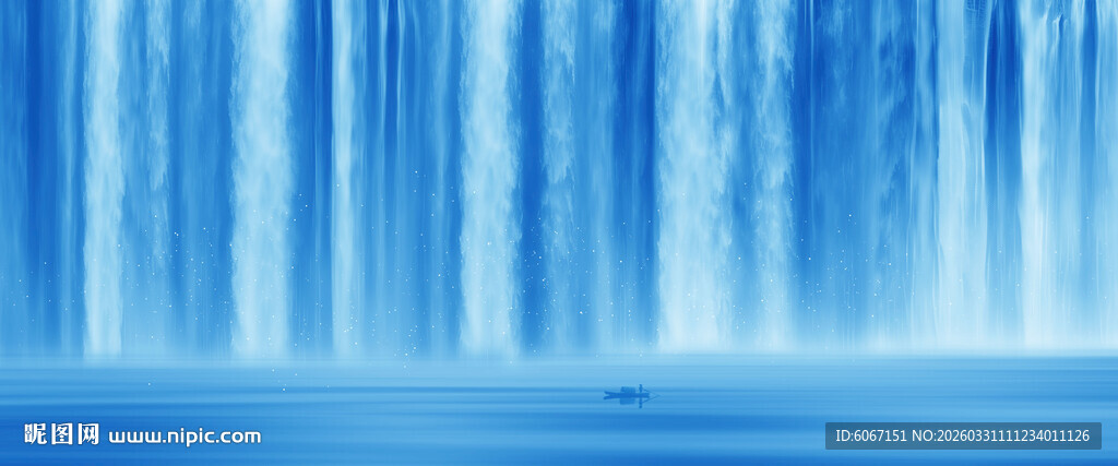 流水生财瀑布山水幕墙