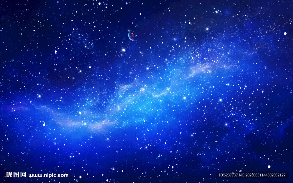 蓝色星空图