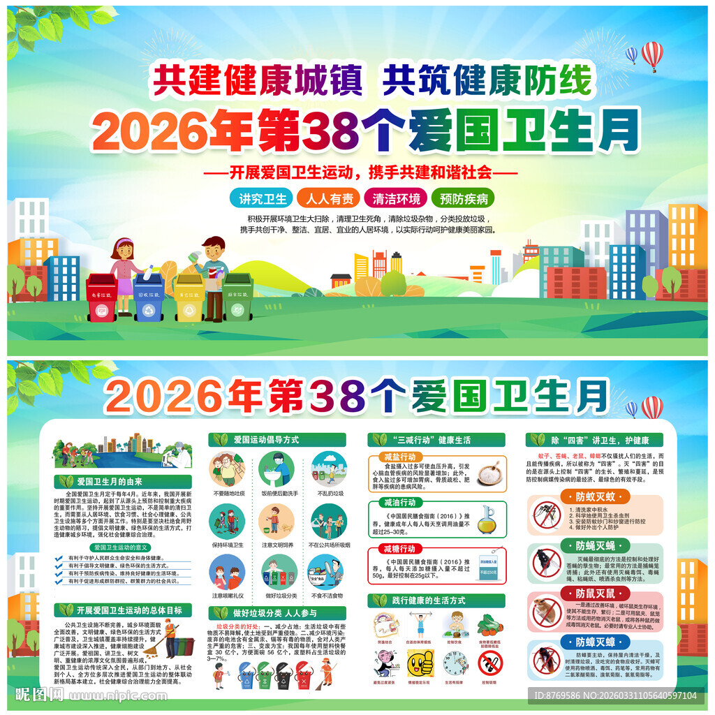 2026年爱国卫生月宣传栏