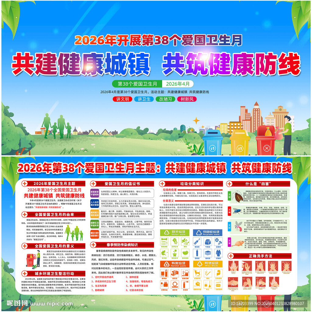 爱国卫生月展板