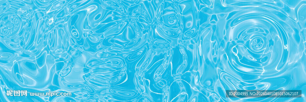 长幅蓝色水波纹吊顶天花