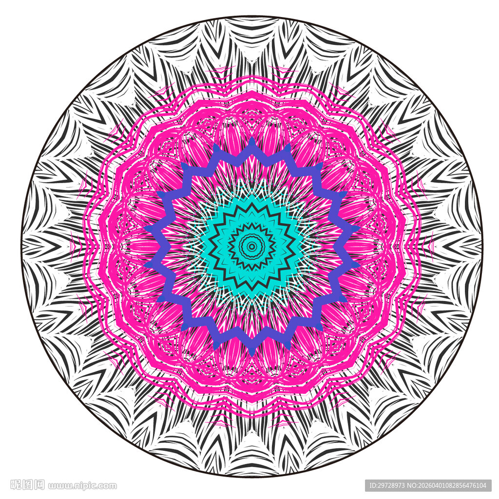 圆形抽象装饰花纹