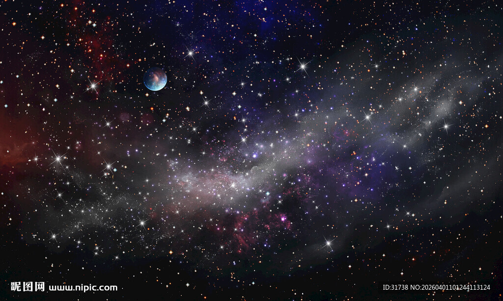 璀璨星空背景图