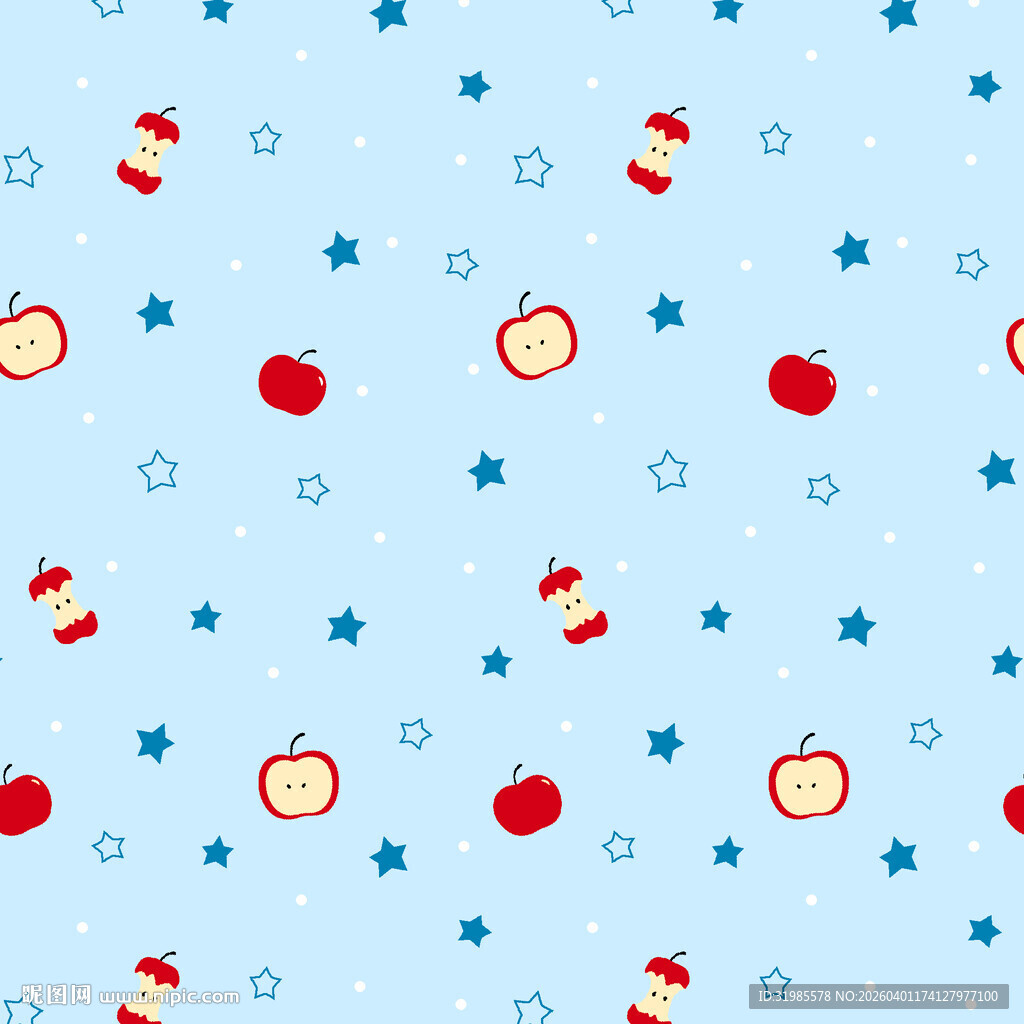 苹果星星卡通
