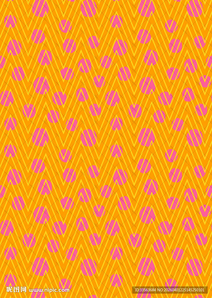 橙粉色几何图案背景