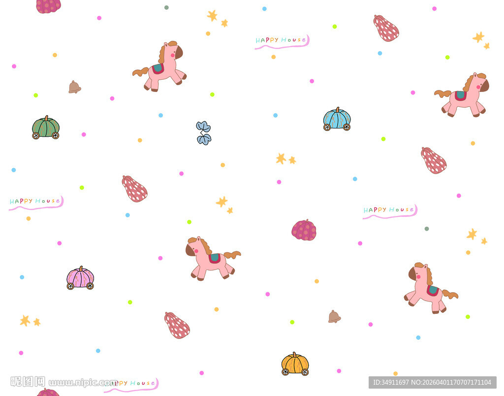 梦幻独角兽图案背景