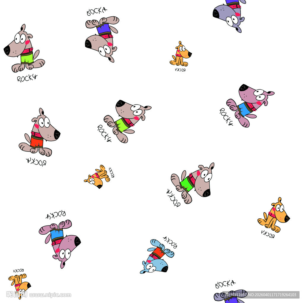 卡通动物图案集合