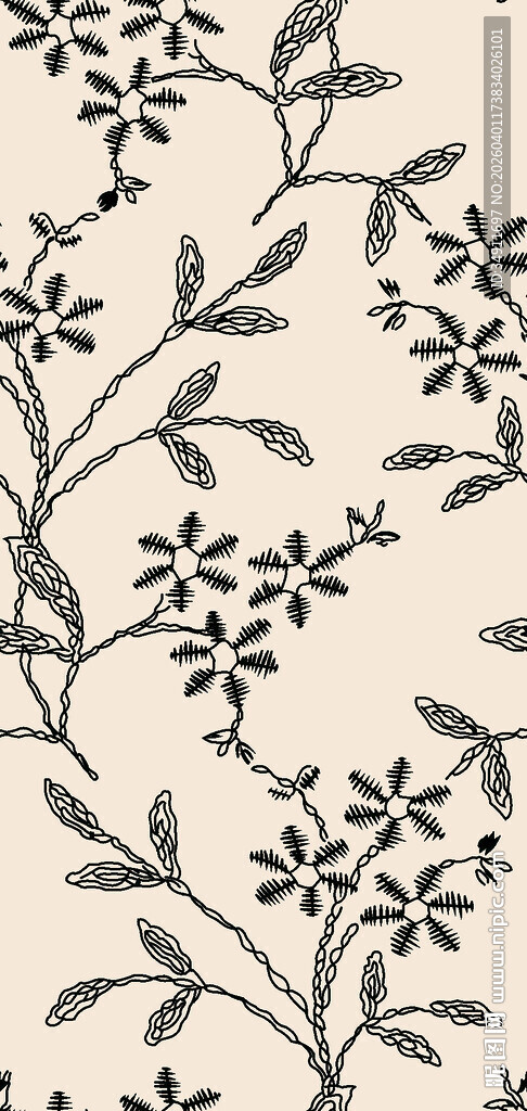 简约花卉植物图案纹理