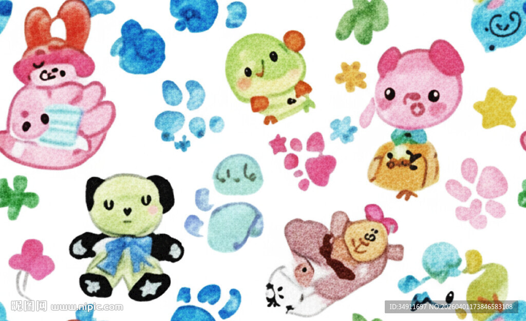 可爱卡通动物图案集合