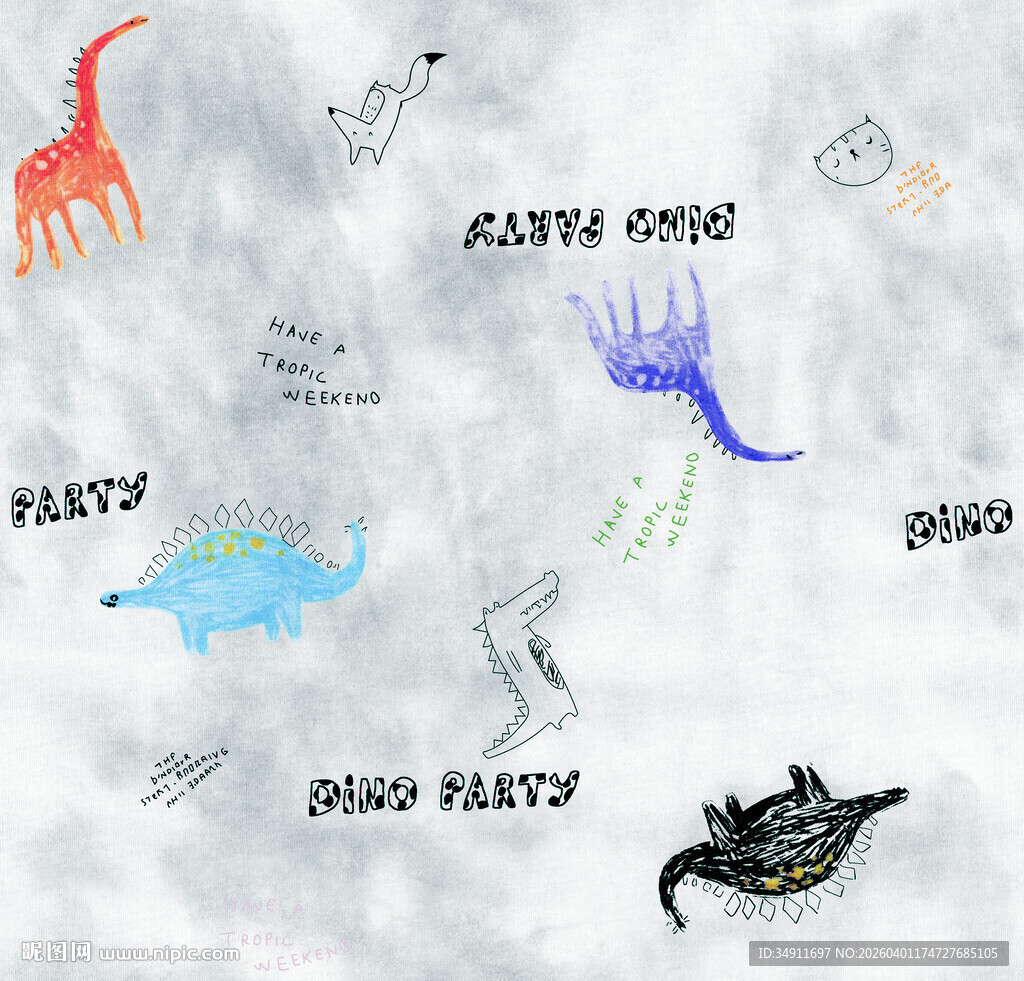 手绘动物图案设计素材