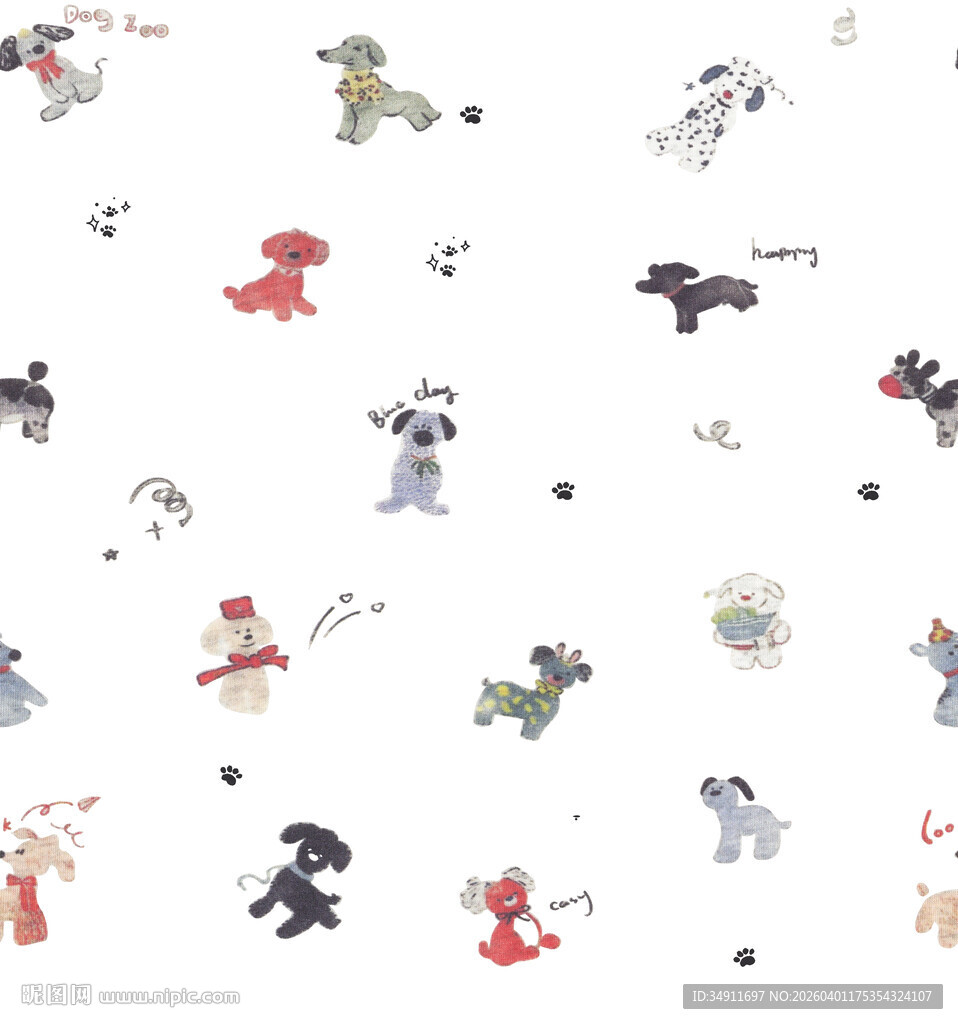 可爱动物图案背景设计