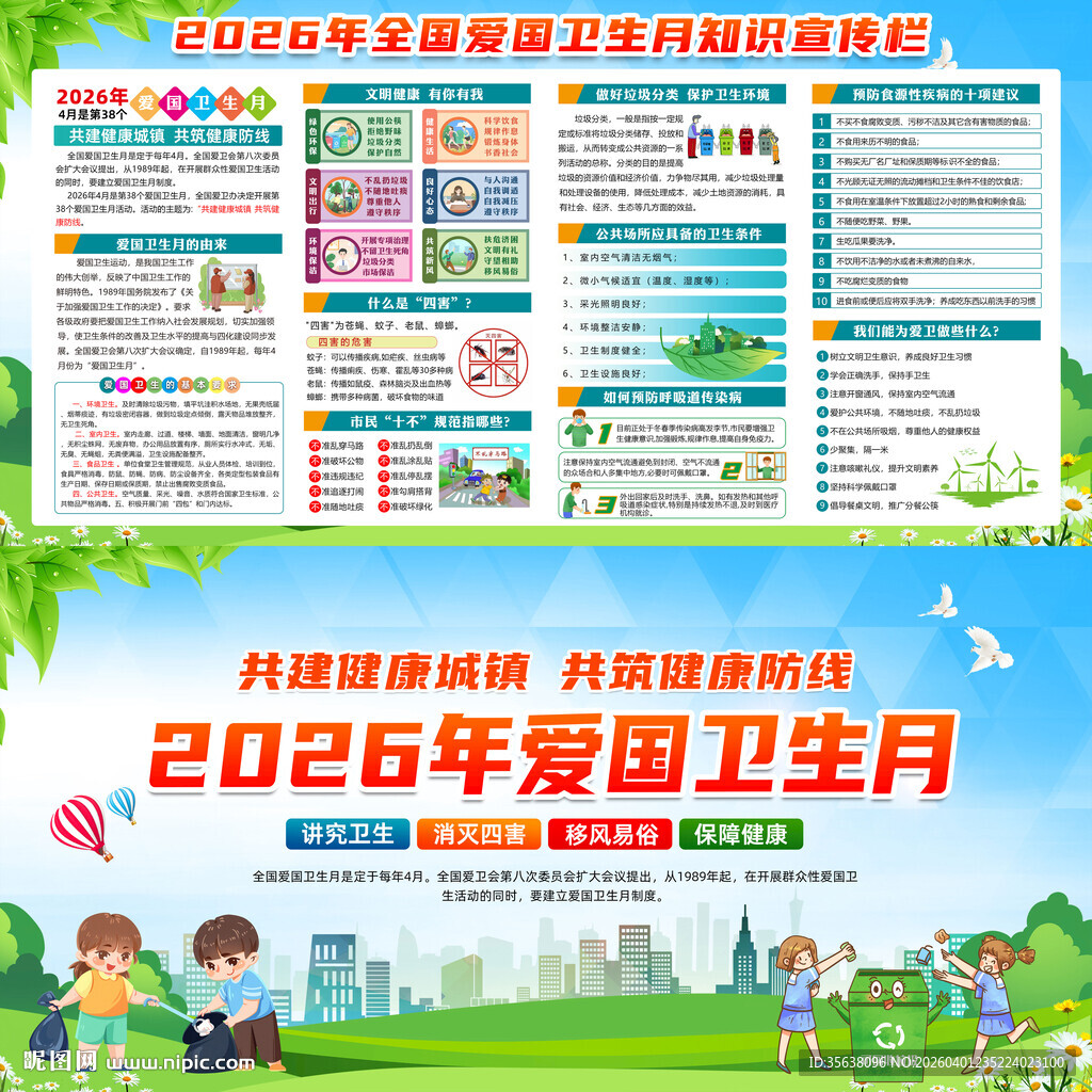 爱国卫生月展板