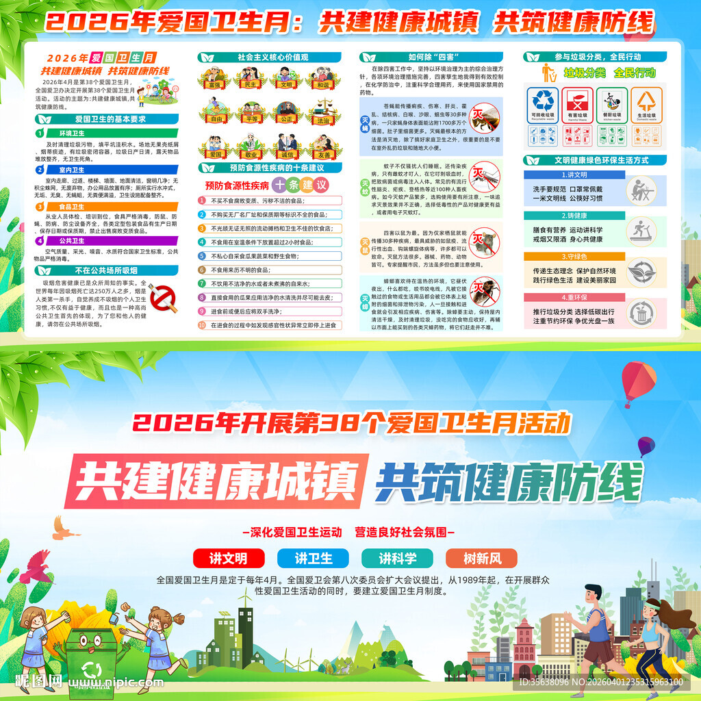 爱国卫生月展板