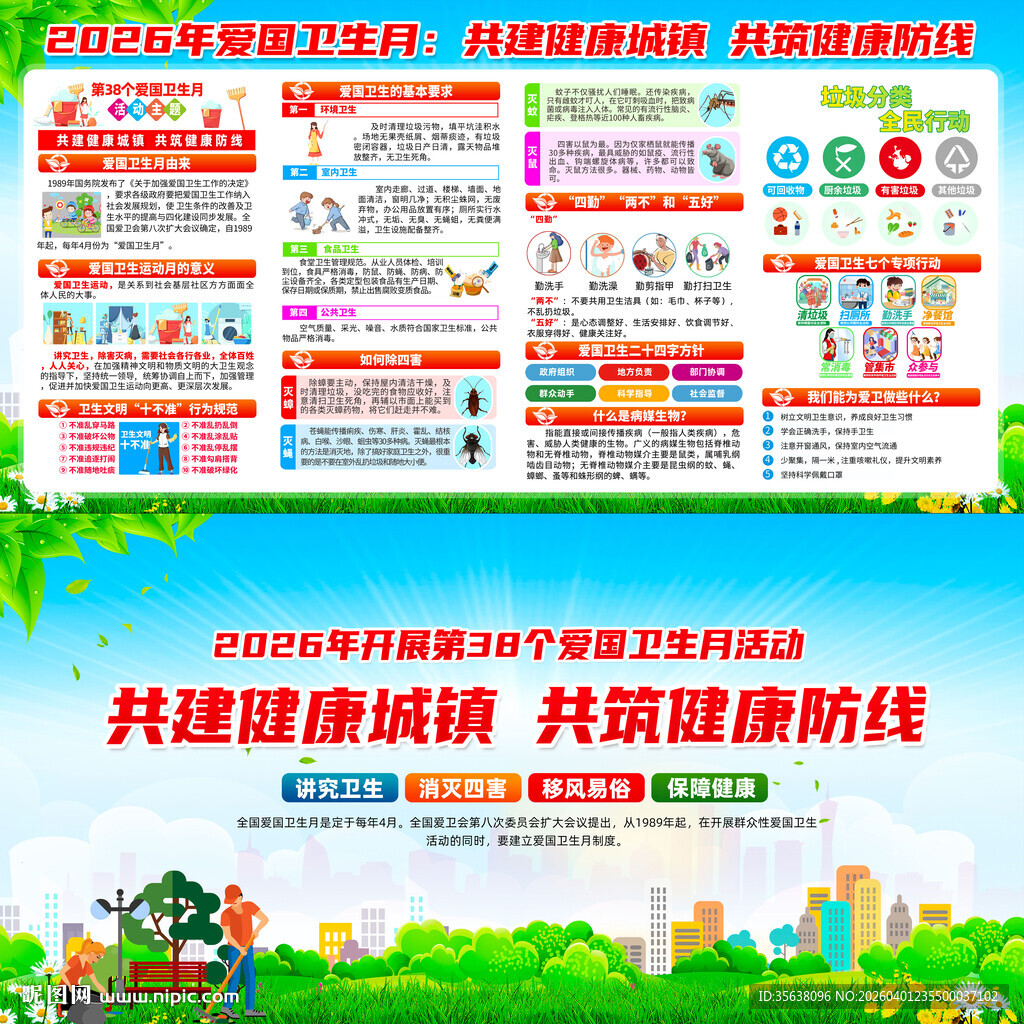 2026年爱国卫生月展板