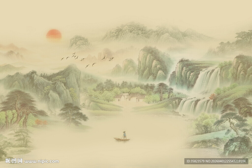 新中式意境山水画