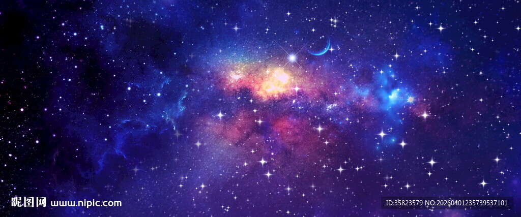 璀璨星空背景图