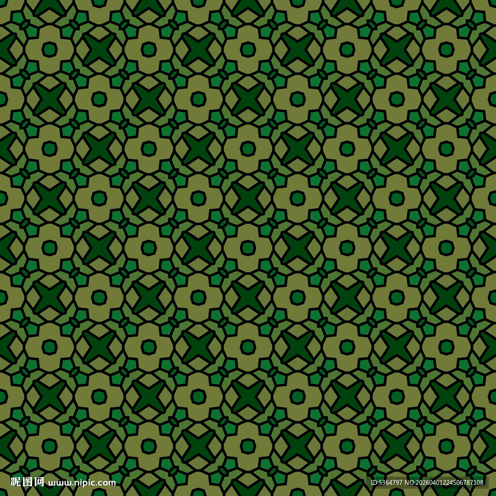 深绿几何图案纹理背景