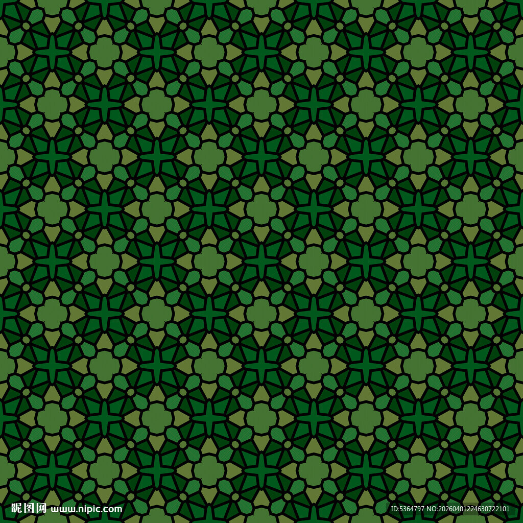 深绿色几何图案背景纹理