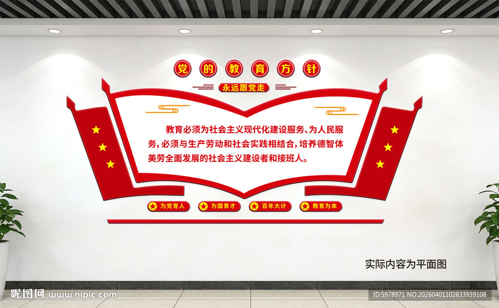 党的教育方针文化墙