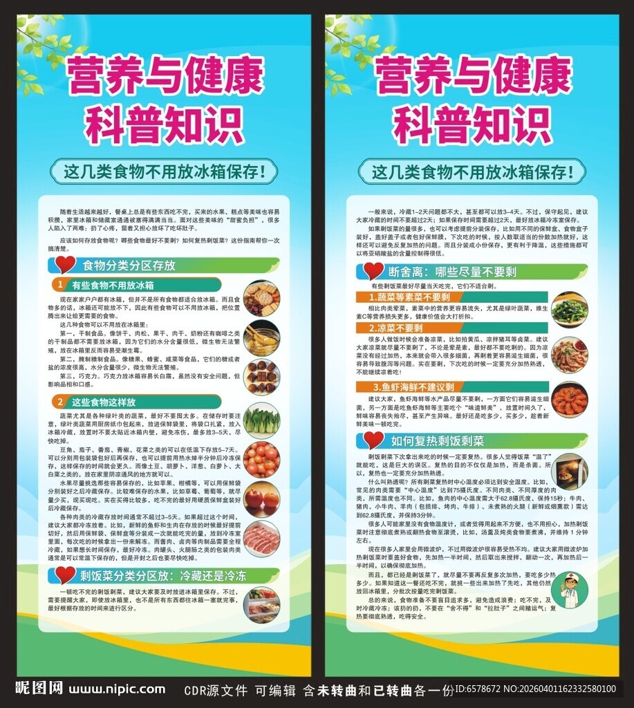 营养与健康科普知识展架