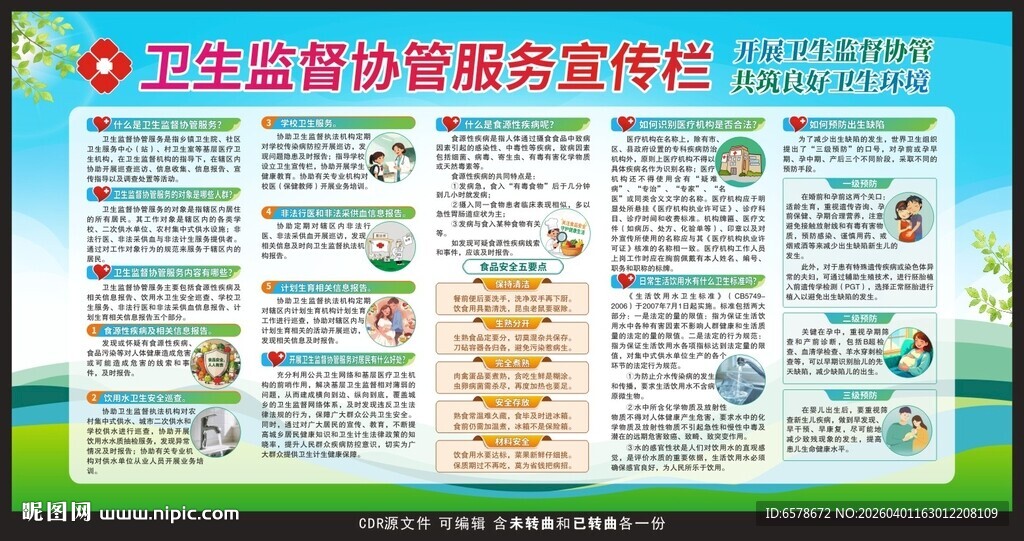 卫生监督协管服务宣传栏