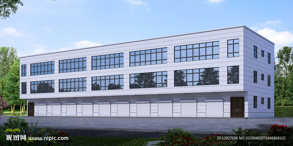 现代风格多层工业厂房