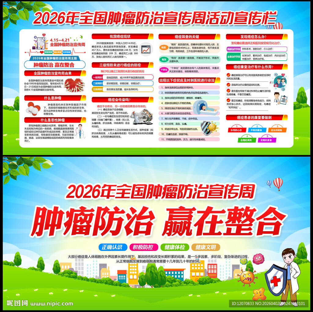 全国肿瘤防治宣传周展板