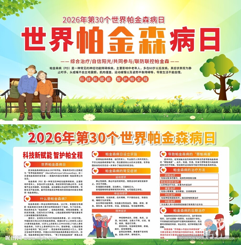 2026世界帕金森病日宣传展板