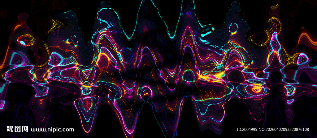 炫彩动感光线ktv酒吧装饰画