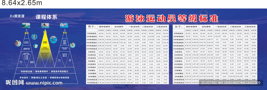 游泳馆喷绘墙图片