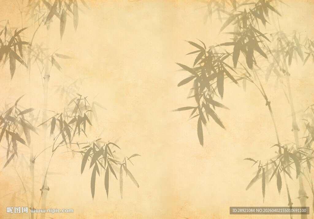 水墨竹韵古风背景图