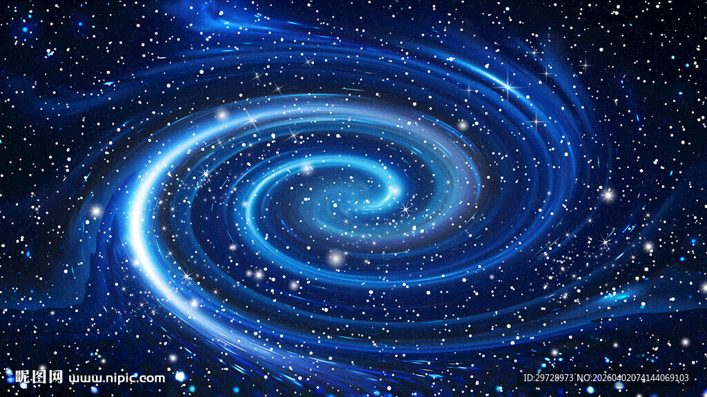 蓝色星空旋涡宇宙太空