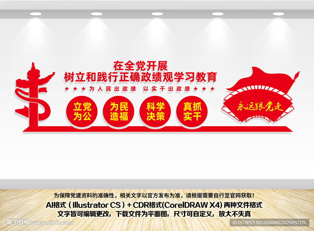 正确政绩观文化墙