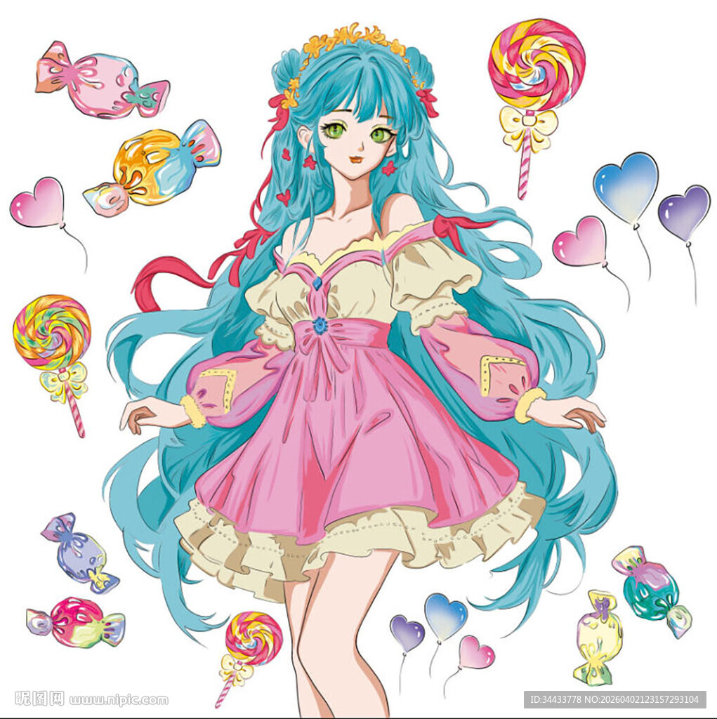 卡通动漫人物分层图