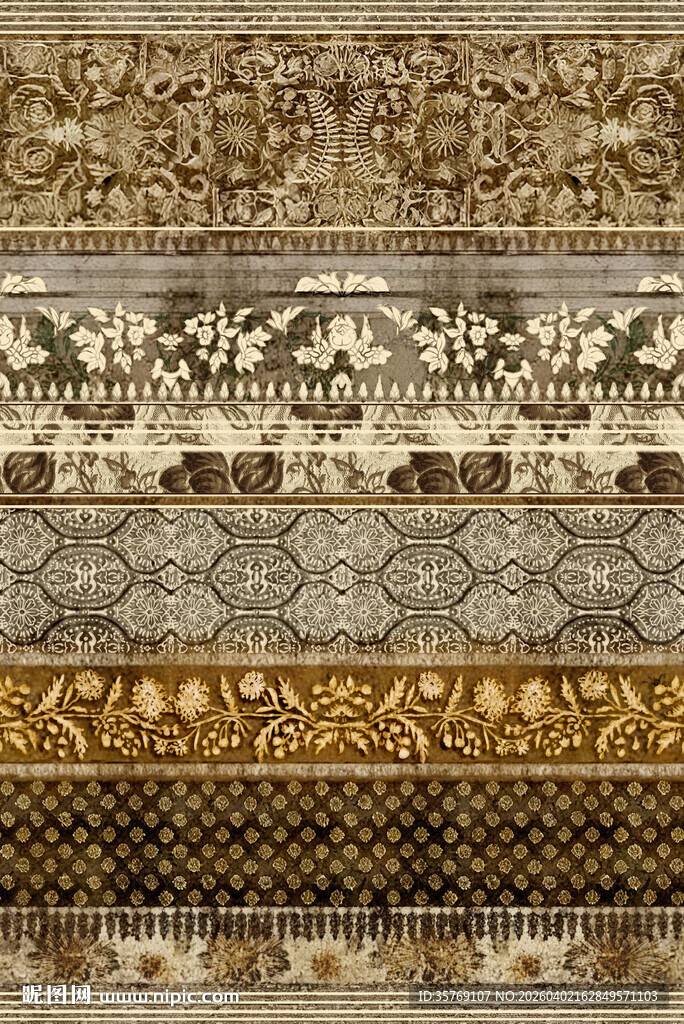 精美复古花纹装饰图案