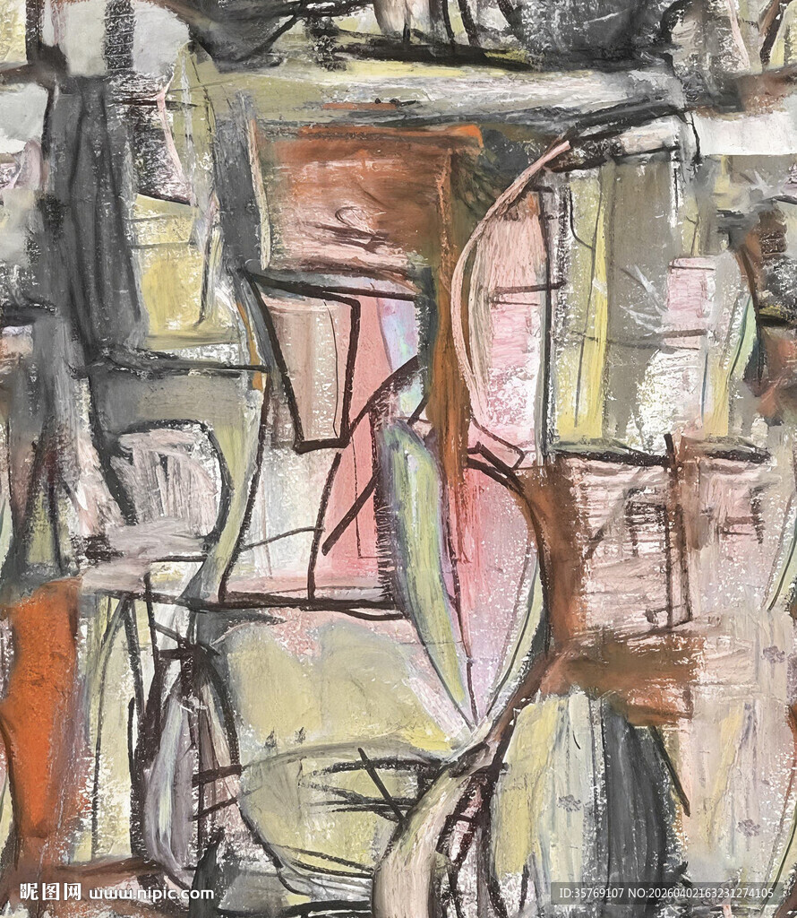 抽象几何风格艺术画作