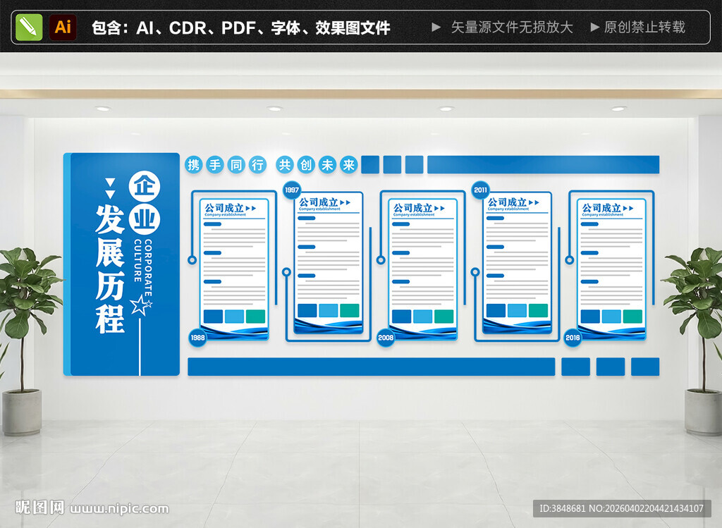 企业发展历程文化墙