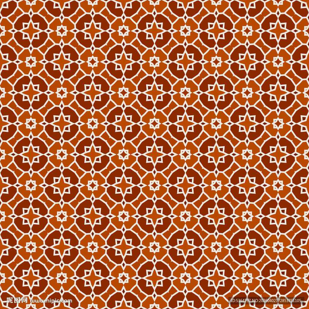 橙色几何图案无缝纹理背景