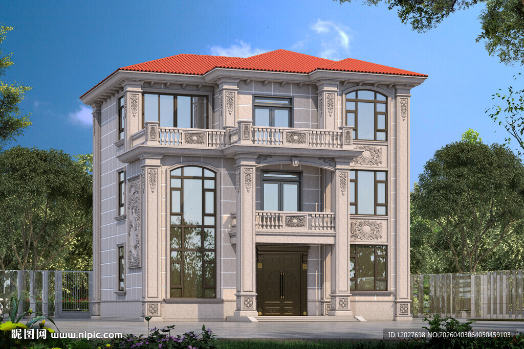 二三层 半 简欧式 别墅 建房